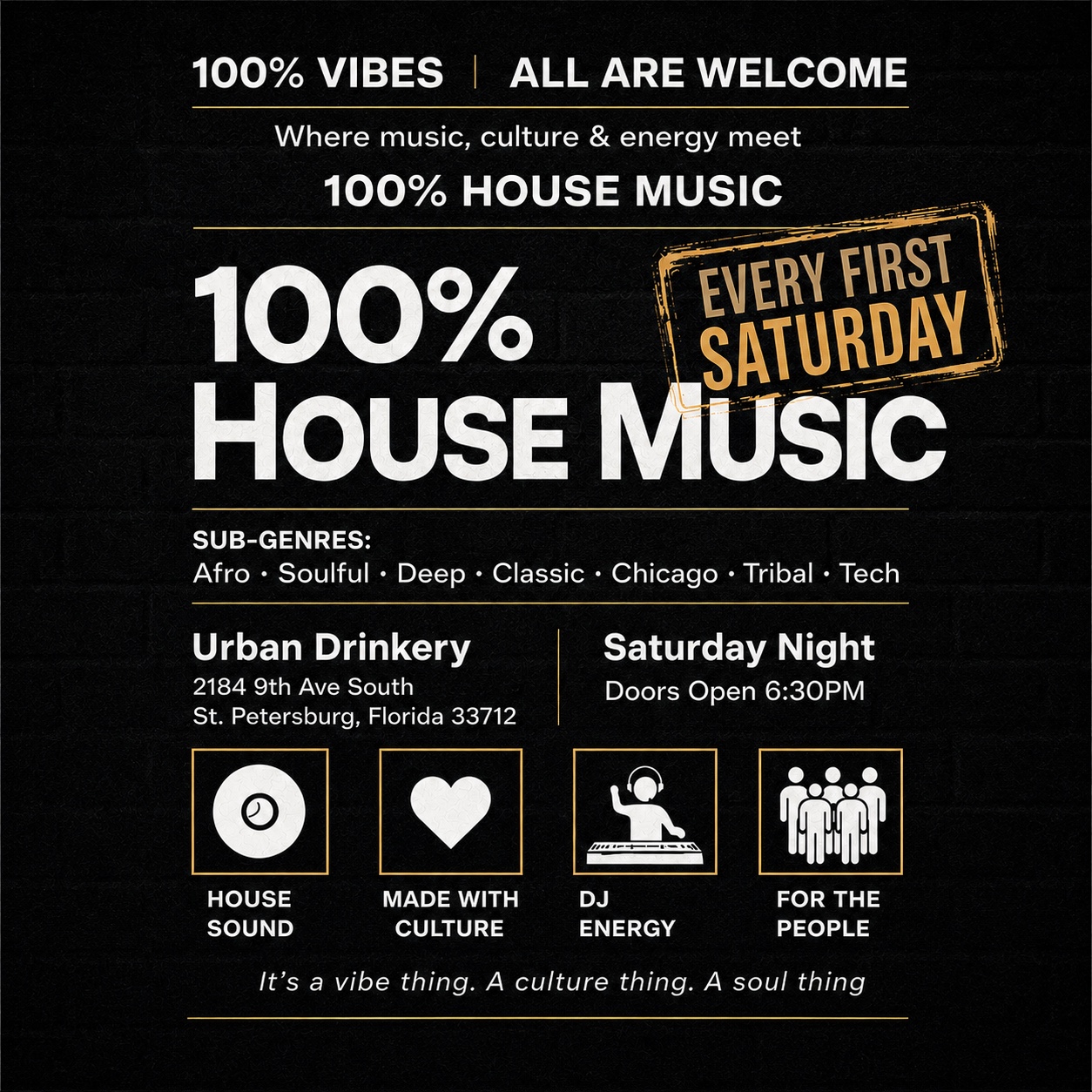 Guests gathering for a signature Urban Drinkery music experience