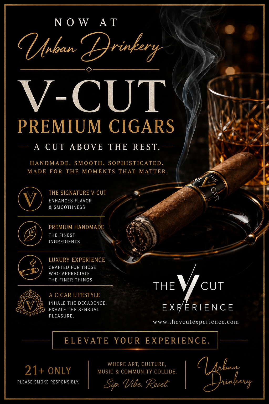 V-Cut Premium Cigars at Urban Drinkery